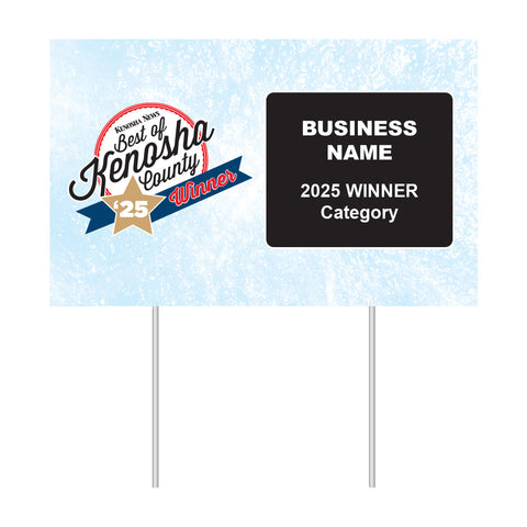 Double-Sided Yard Sign w/ Stake