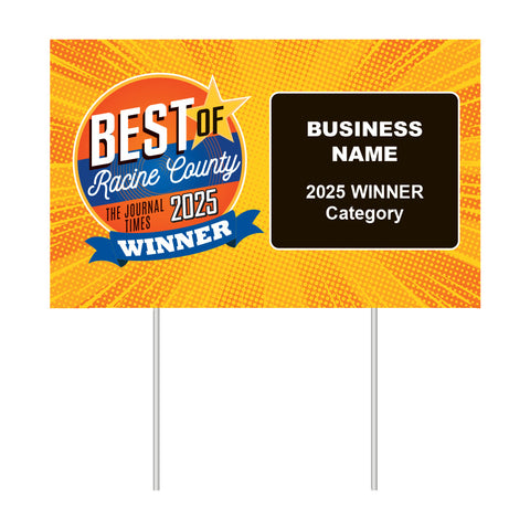 Double-Sided Yard Sign w/ Stake